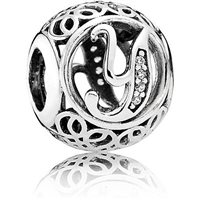Charm Pandora Alfabeto Vintage in Argento Zirconia 791869CZ - 791869CZ